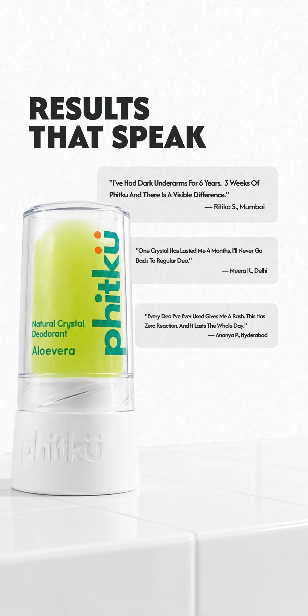 Alum Infused Crystal Roll-On Stick - Aloe Vera